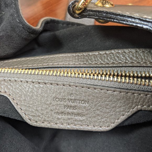 Auth Louis Vuitton taupe Mahina Leather - Picture 11 of 12